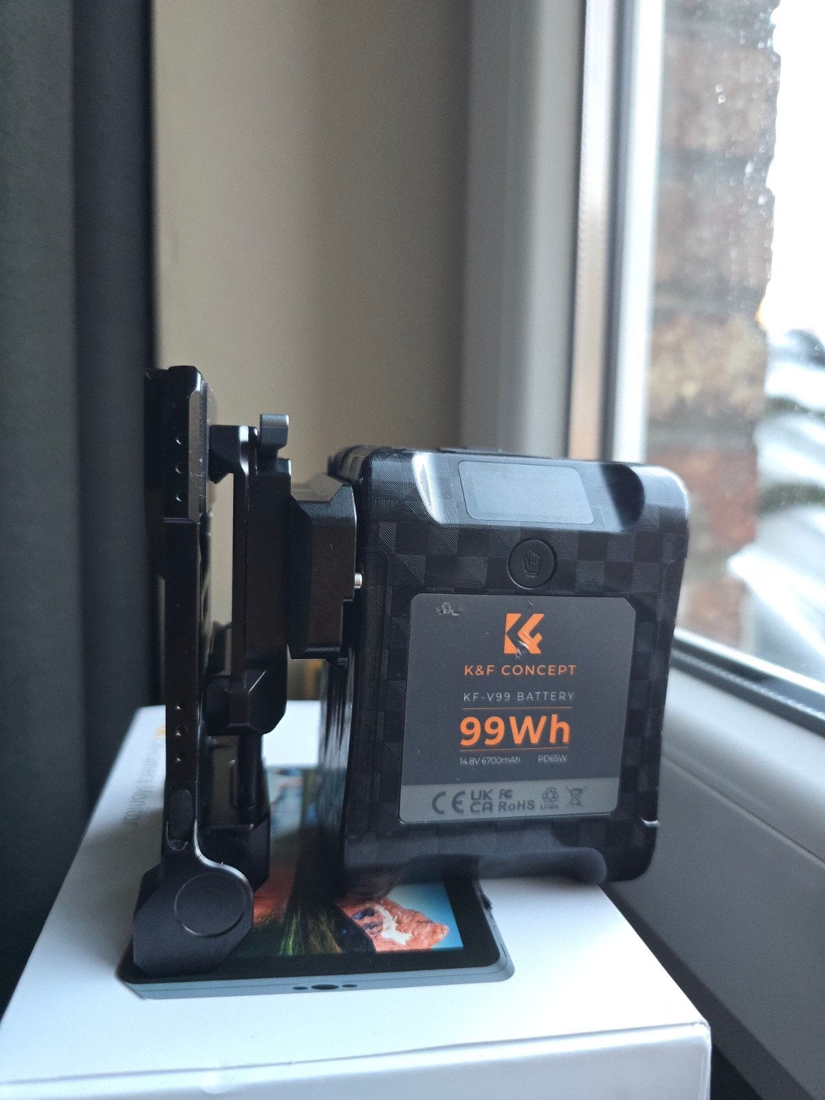 Batterie V-Mount K&F Concept 99Wh avec SmallRig 4505, Audio, Tv en Foto, Ophalen of Verzenden, Zo goed als nieuw, Accu