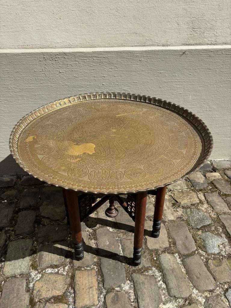 Table basse d'Afrique du Nord, Maison & Meubles, Métal, Rond, 50 à 100 cm, Comme neuf