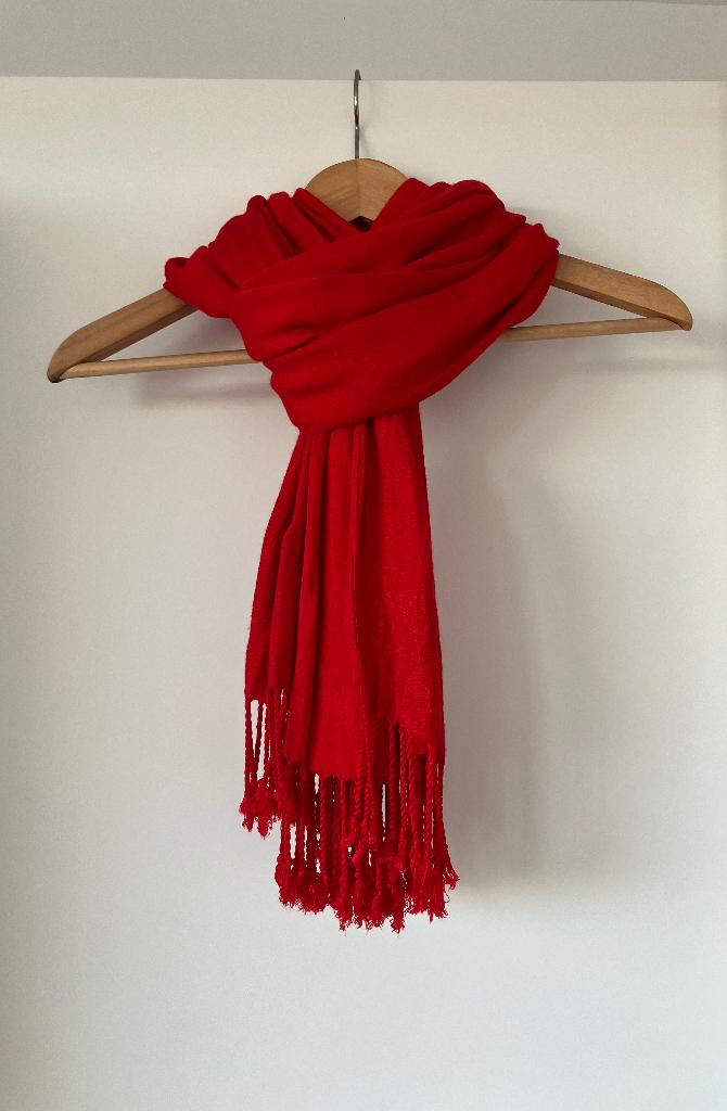 Rode Cashmere sjaal, Neuf, Taille 38/40 (M), Enlèvement ou Envoi, Pashmina