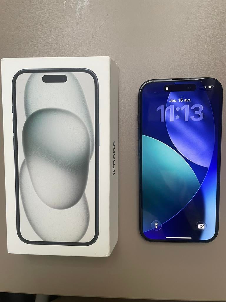 Apple iphone 15, Télécoms, Téléphonie mobile | Apple iPhone, 128 GB, IPhone 15, Enlèvement ou Envoi, Comme neuf