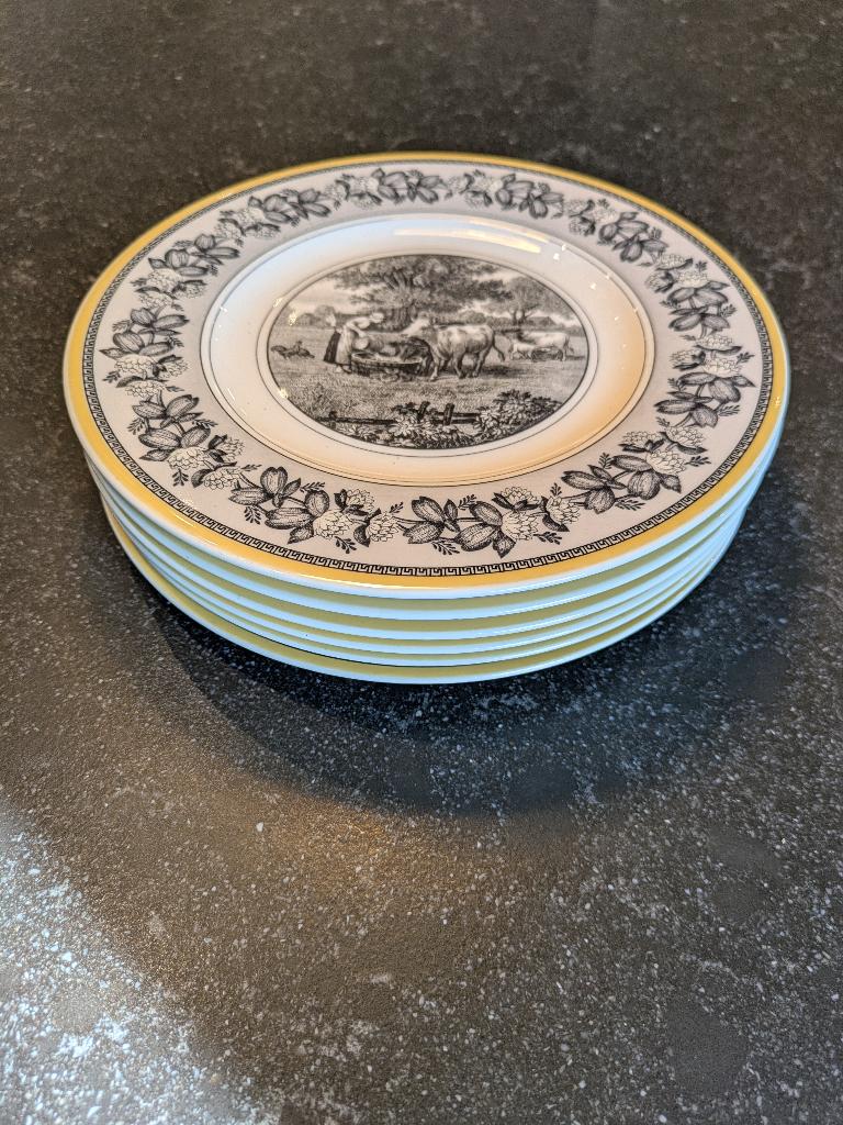 Villeroy & Boch Audun Ferme ontbijtbord 22 cm - set van 6, Ophalen, Zo goed als nieuw, Bord(en), Boerenbont