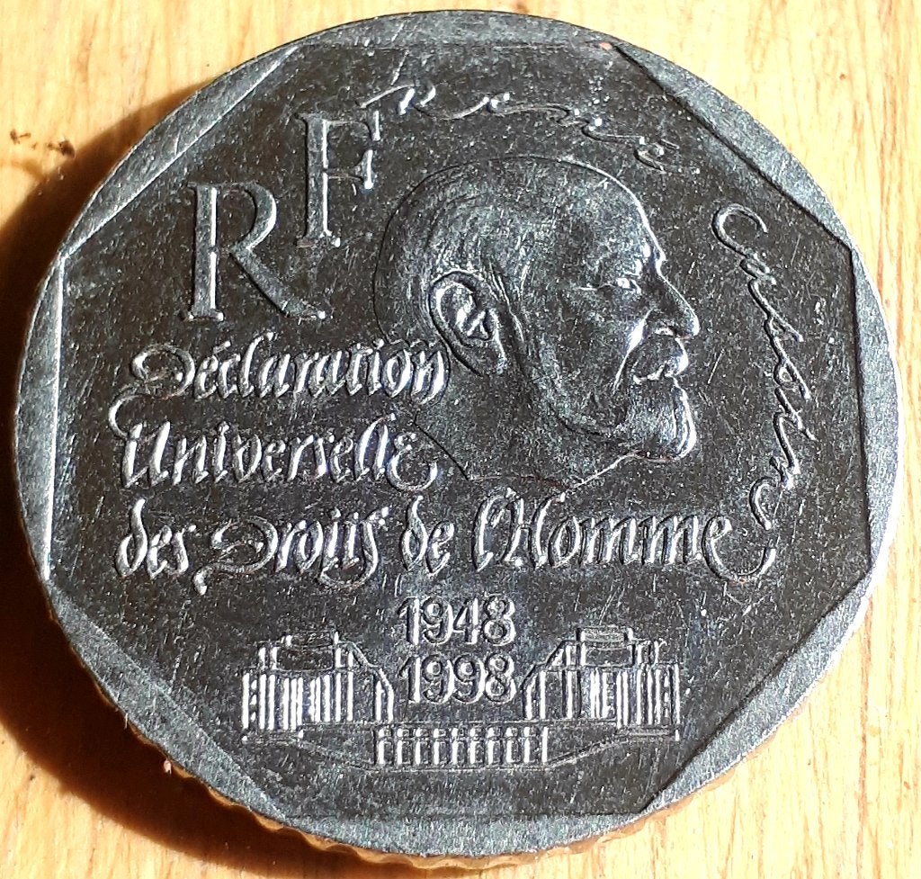 FRANCE : 2 FRANCS 1998 / CASSIN KM 1213 QUALITÉ SUP !!, Ophalen of Verzenden, Frankrijk, Losse munt