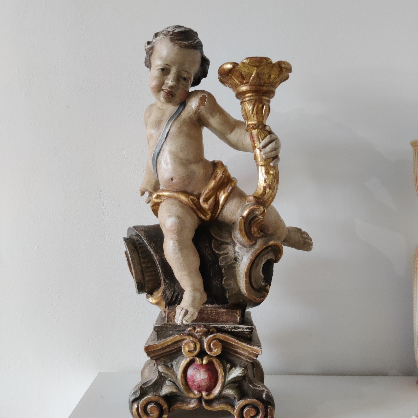 Houten engel Italy, Antiek en Kunst, Ophalen