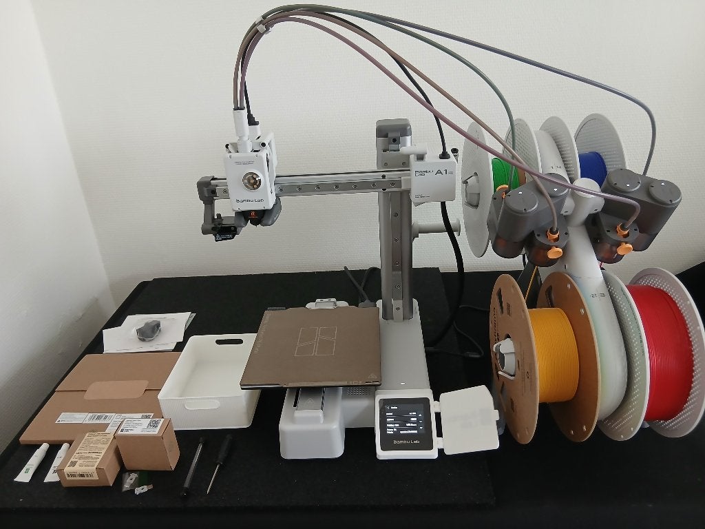 Bambu Lab A1 Mini met AMS, Informatique & Logiciels, 3D Imprimantes, Bambu Lab, Wi-Fi intégré, Enlèvement, Utilisé