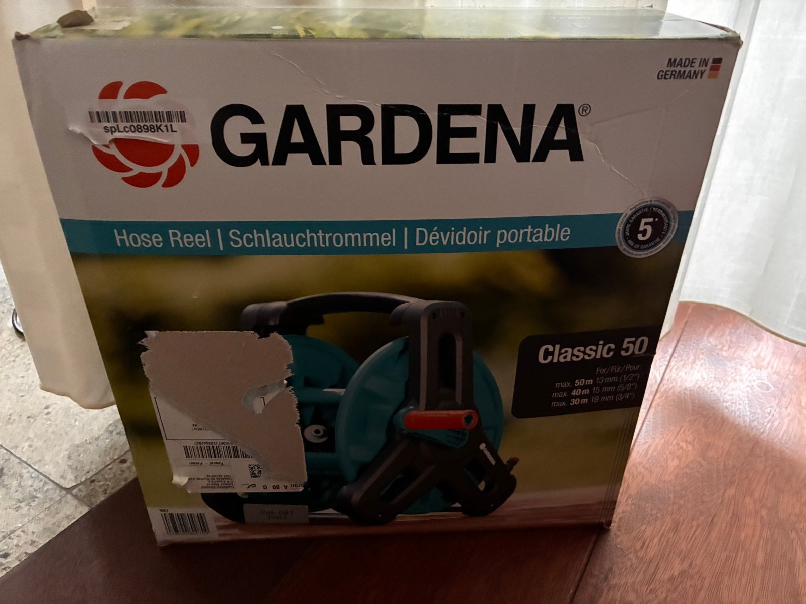 GARDENA Classic 50 Slanghaspel / Slanghouder, Tuin en Terras, Ophalen, Nieuw