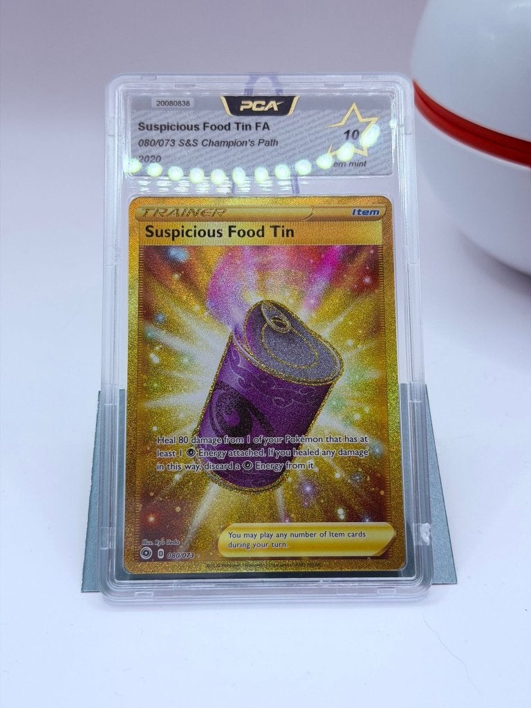Suspicious Food Tin Champion's Path PCA10, Ophalen of Verzenden, Nieuw, Losse kaart, Foil