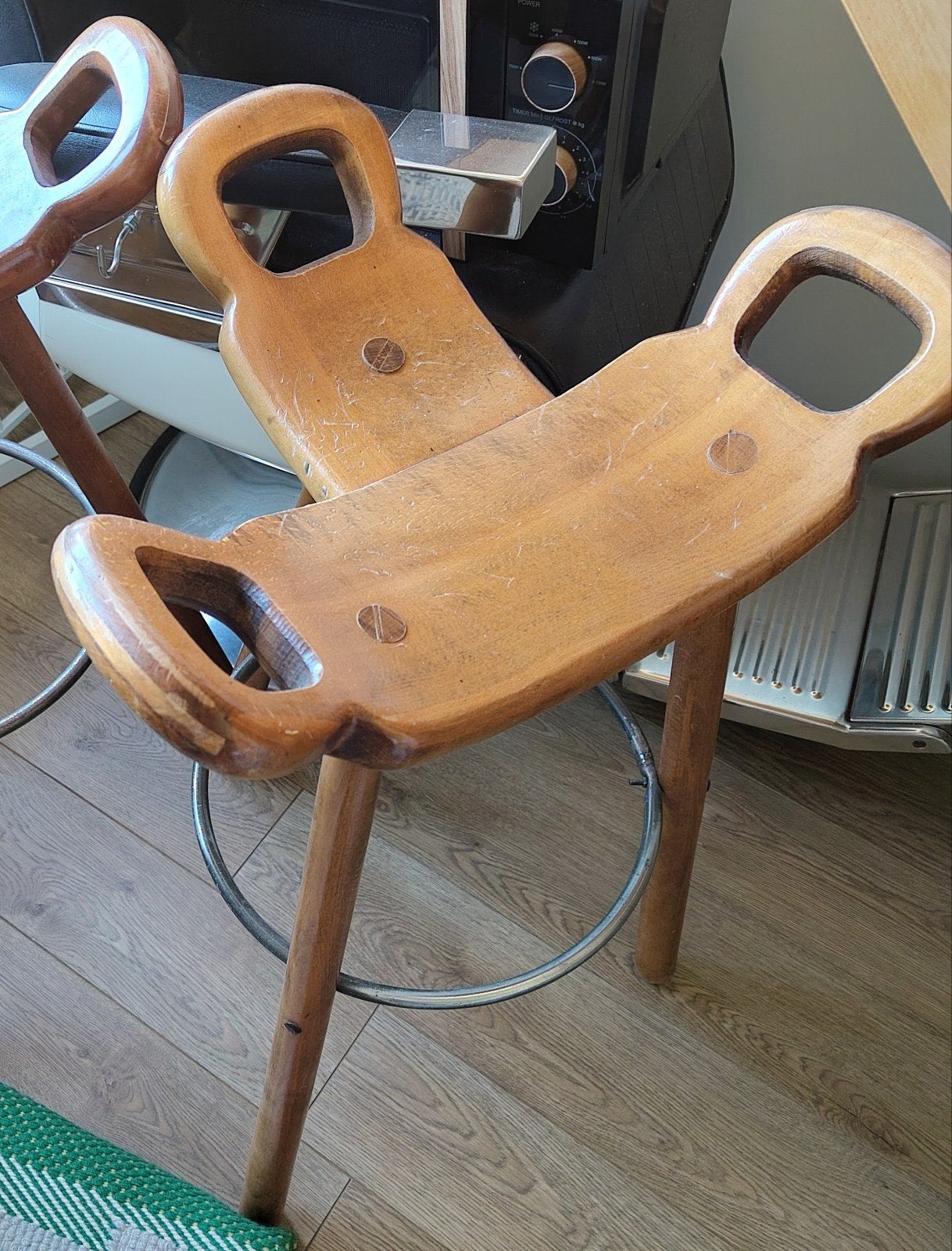 Spaanse Brutalistische stoelen te koop 3 stuks, Antiek en Kunst, Ophalen