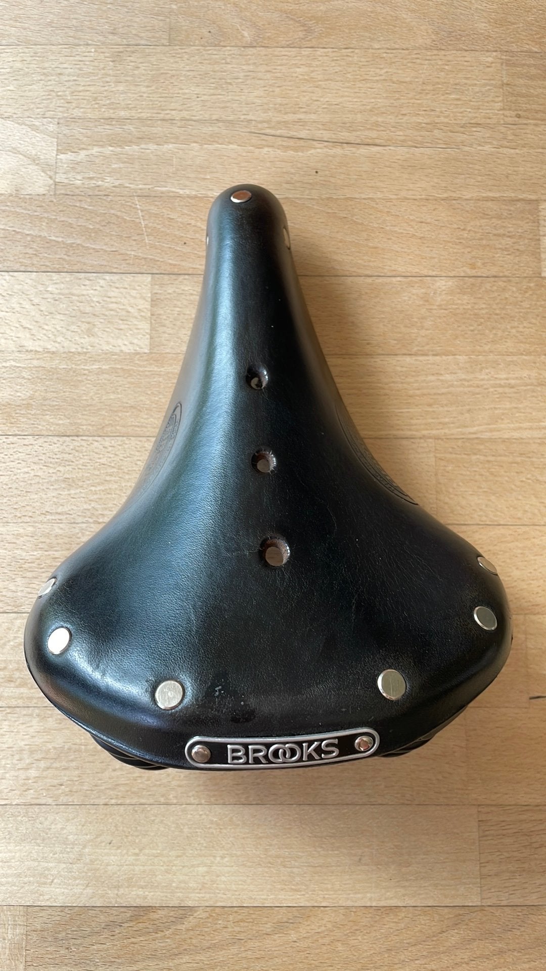 Brooks zadel zwart met vering, Leer, Elektrische fiets, Ophalen of Verzenden, Zo goed als nieuw