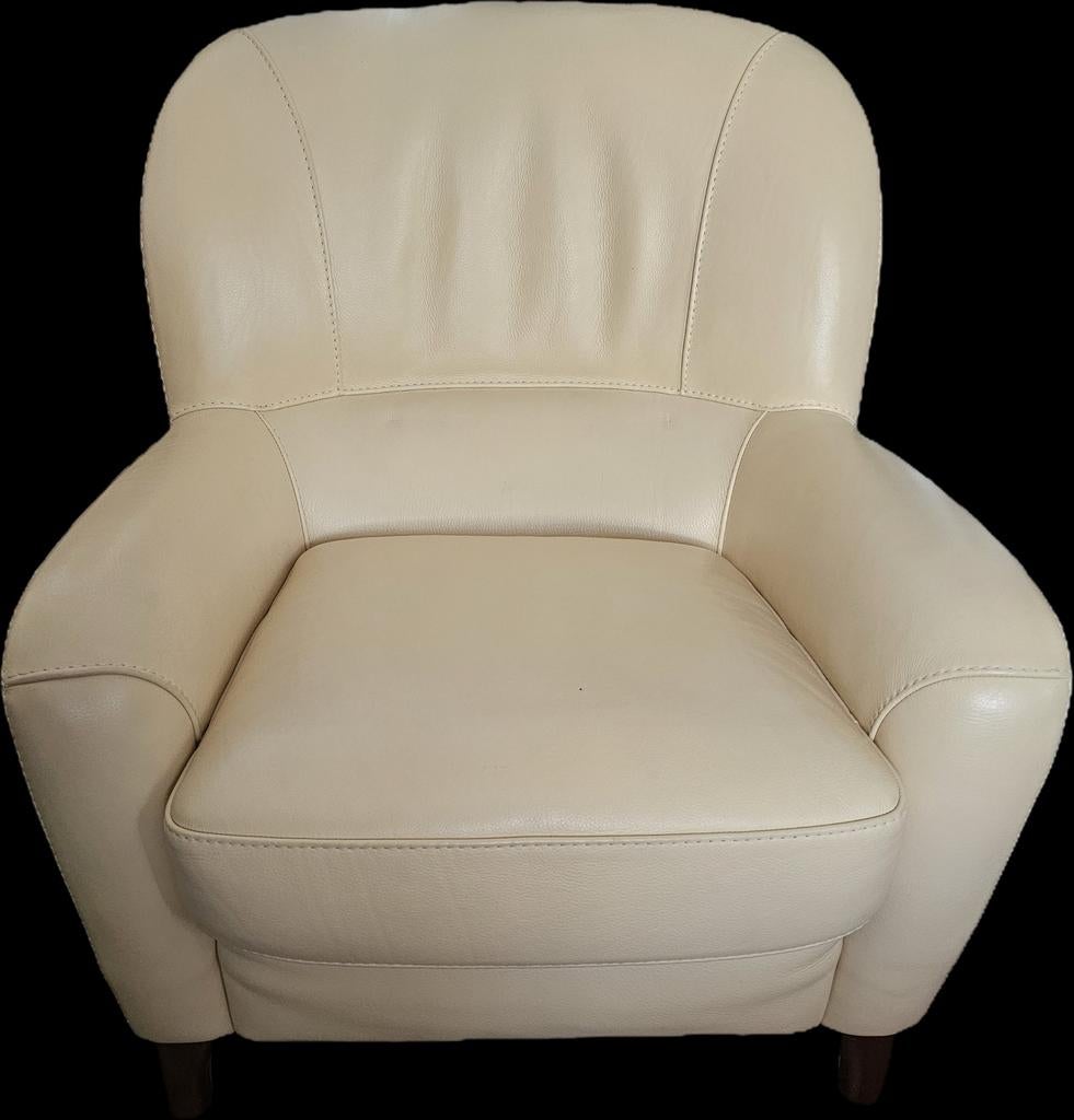 Luxe leren fauteuil, Huis en Inrichting, Fauteuils, Ophalen, Leer