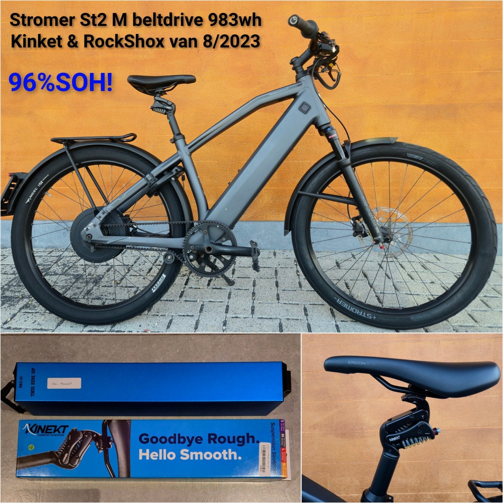 Speedpedelec Stromer St2 Beltdrive M 983Wh 95%! SOH Kinekt, Fietsen en Brommers, Ophalen, Zo goed als nieuw, Stromer