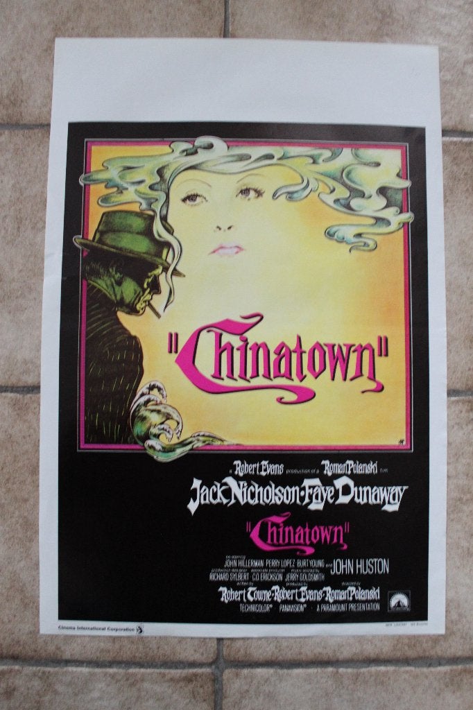 filmaffiche Jack Nicholson Chinatown 1974 filmposter, Rechthoekig Staand, Ophalen of Verzenden, Zo goed als nieuw, A1 t/m A3