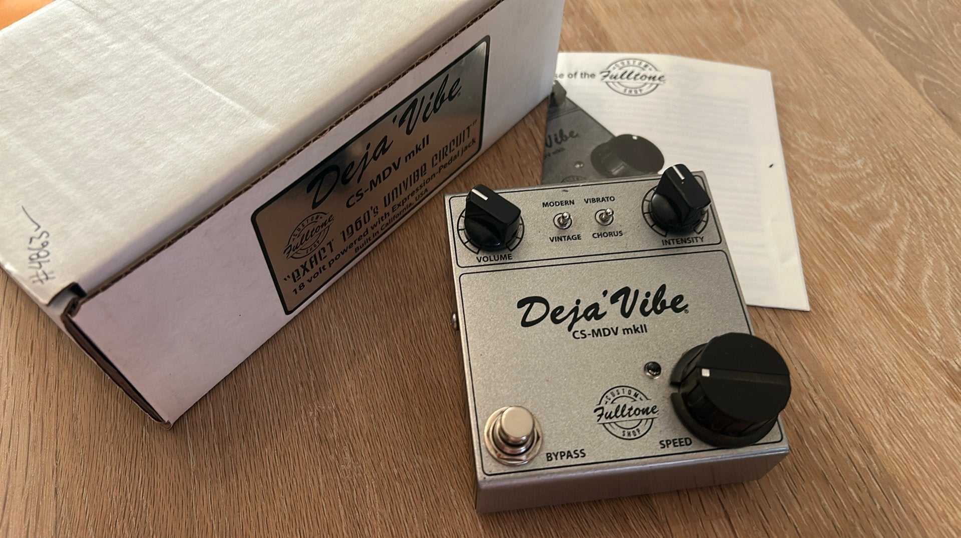 Fulltone Deja’Vibe CS-MDV mkII, Muziek en Instrumenten, Ophalen of Verzenden, Zo goed als nieuw