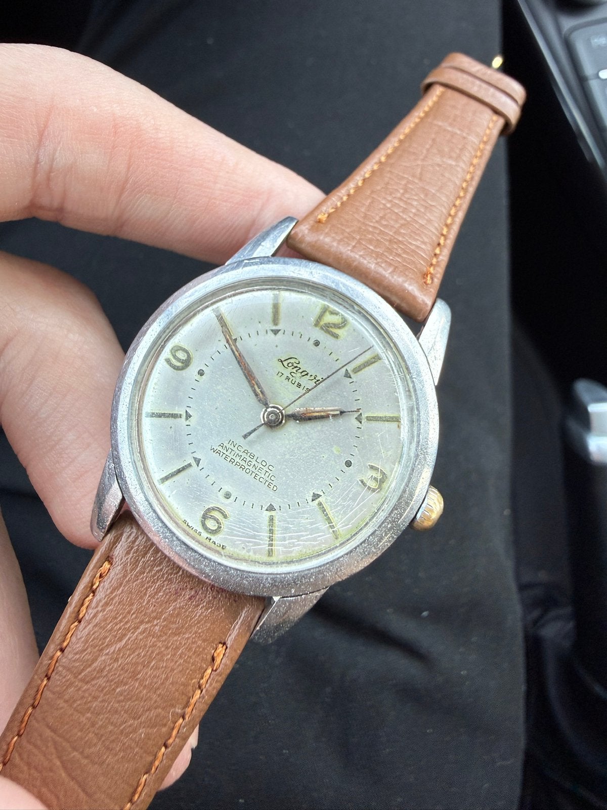 Vintage horloge, Bijoux, Sacs & Beauté, Montres | Anciennes | Antiquités, Enlèvement ou Envoi, Acier, Montre-bracelet, Autres marques