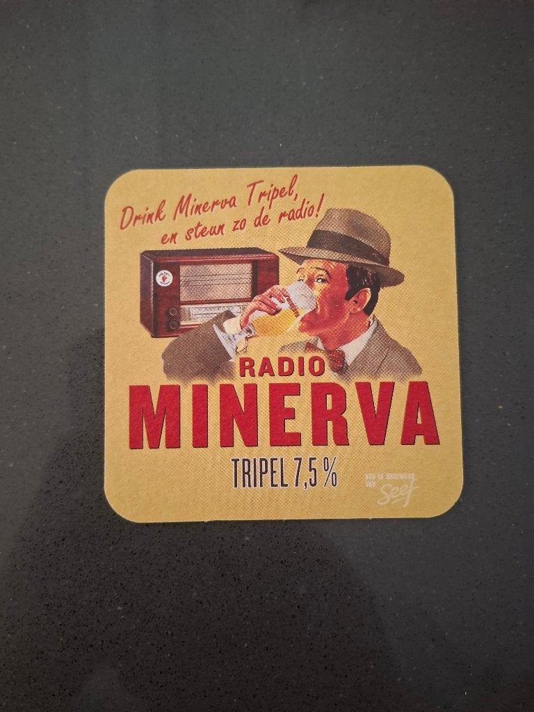 Bierviltje Radio Minerva, Enlèvement ou Envoi, Neuf, Sous-bock, Autres marques