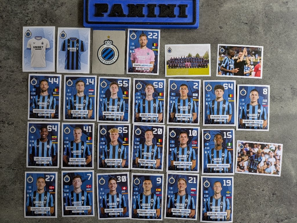 PANINI FOOTBALL 2024/25 CLUB BRUGGE  26x STICKERS voetbal, Verzenden, Nieuw