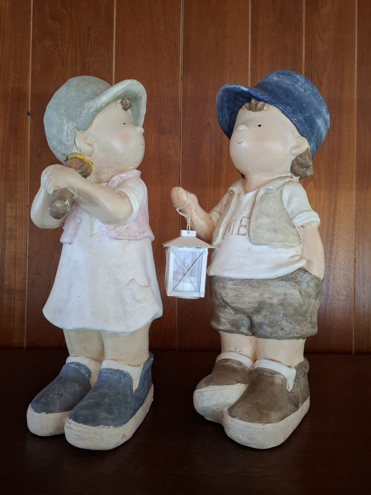 Set van 2 grote beelden - decoratie, Verzamelen, Ophalen, Zo goed als nieuw, Overige typen