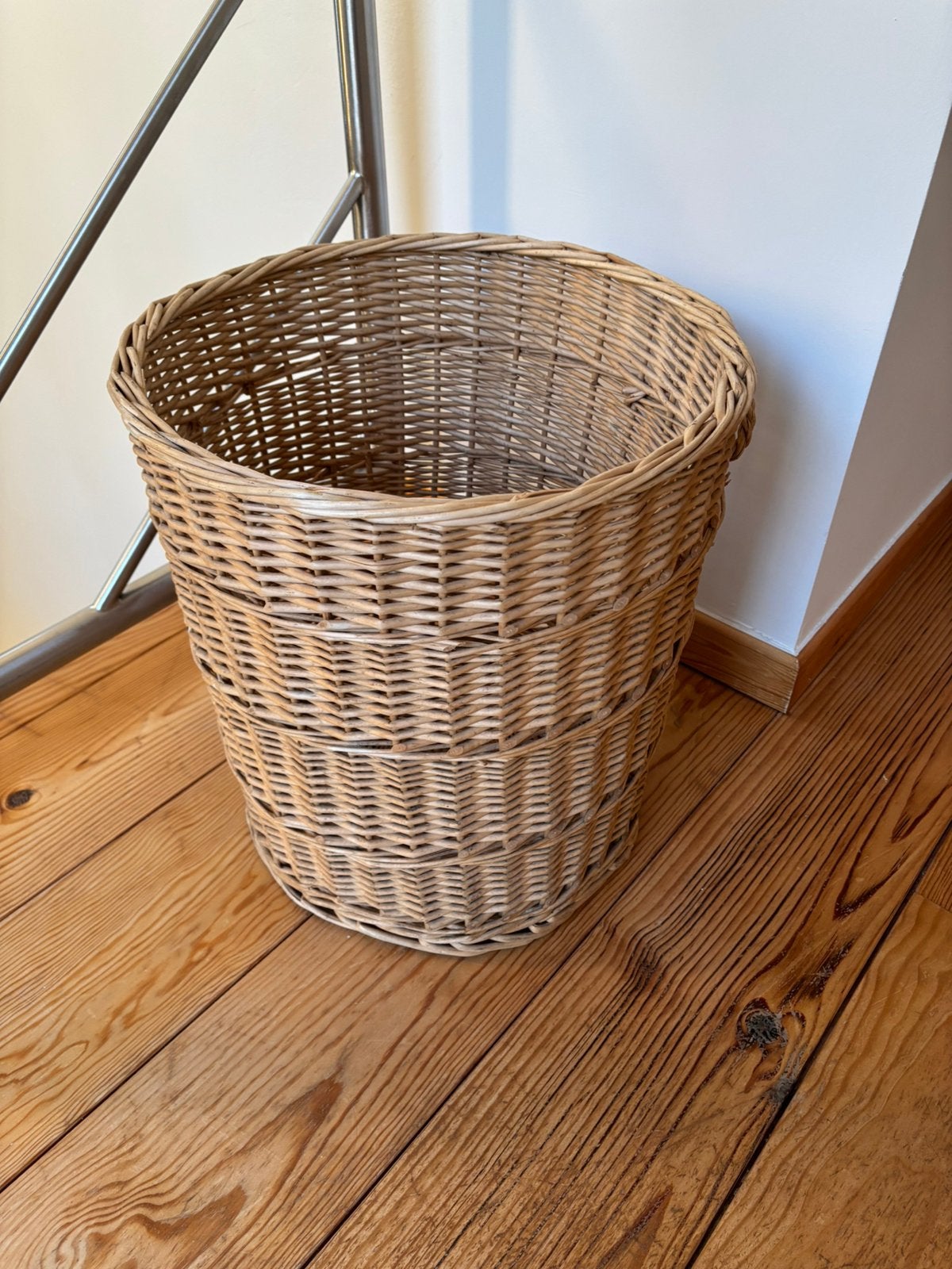 Grand panier en osier de rangement, Osier, Rond, Enlèvement, Tressé