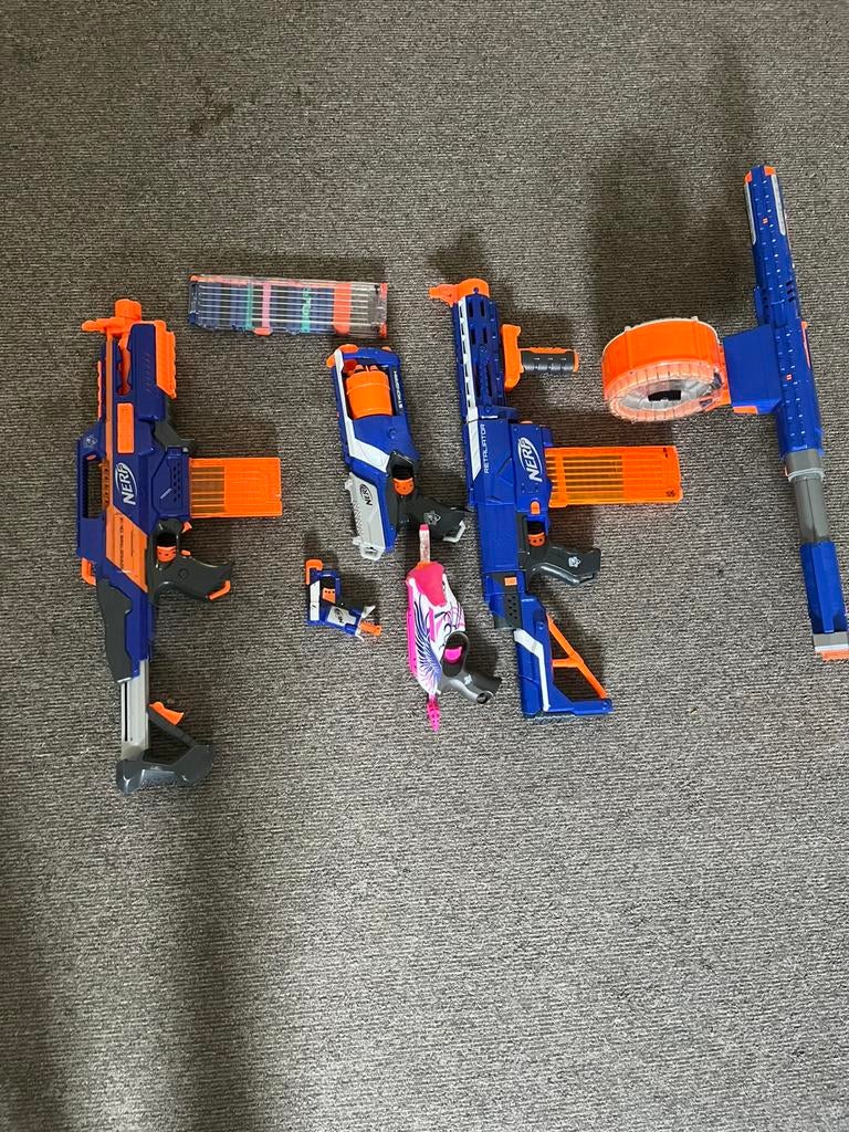 Lot Nerf gun, Enlèvement, Utilisé
