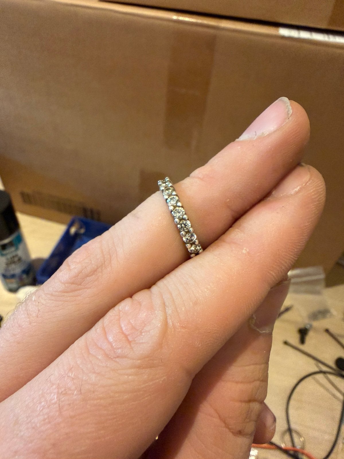 Prachtige Gouden Alliance / Mémoire Ring met 11 Diamanten, Ophalen, Met edelsteen, Dame, Goud