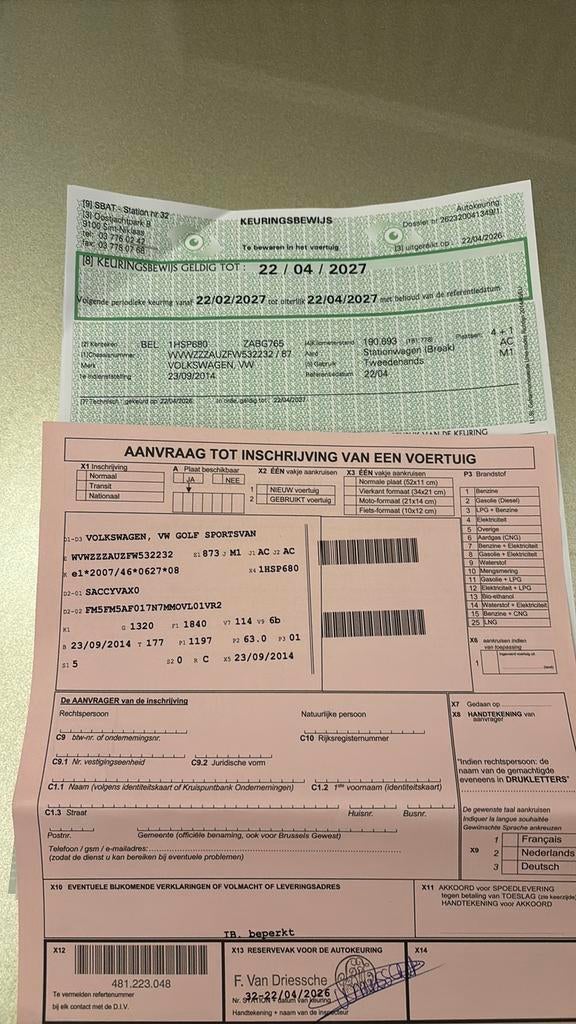 VOLKSWAGEN GOLF SPORTSVAN 1.2 TSI HOMOLOGUÉ À VENDRE, Autos, Achat, Entreprise, Boîte manuelle, Entretenue par le concessionnaire