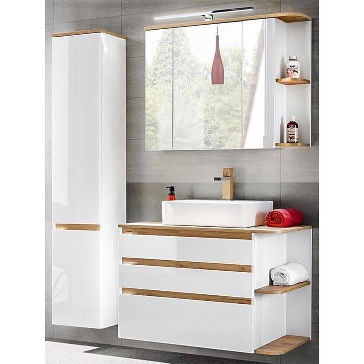 Badmeubel 95 cm | Modern Badkamermeubel Design, Ophalen of Verzenden, Spiegelkast
