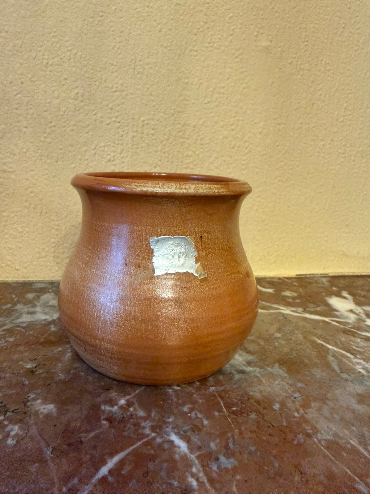 Pot en céramique artisanal vintage — Terre cuite et glaçure, Antiquités & Art, Enlèvement