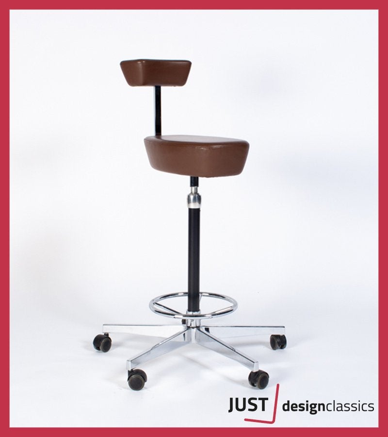 AANBIEDING!!! Vitra Perch George Nelson Licht Bruin Leder, Enlèvement, Comme neuf, Brun