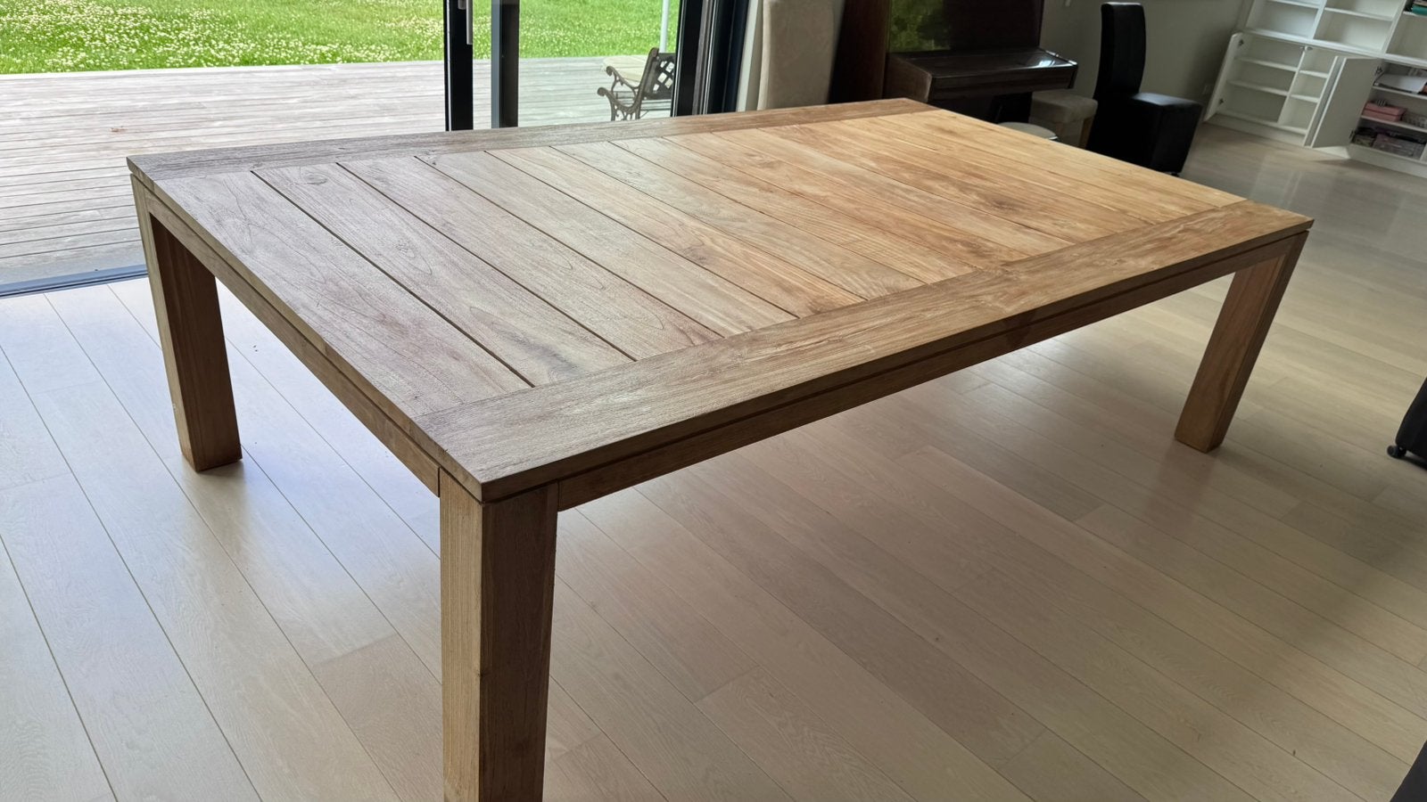 Grande table en bois pour 10 a 12 personnes, Maison & Meubles, Enlèvement, Comme neuf