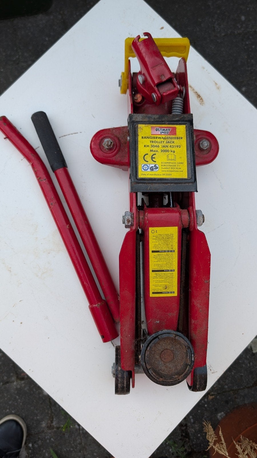 hydraulische garage/auto krik, Auto diversen, Ophalen, Gebruikt