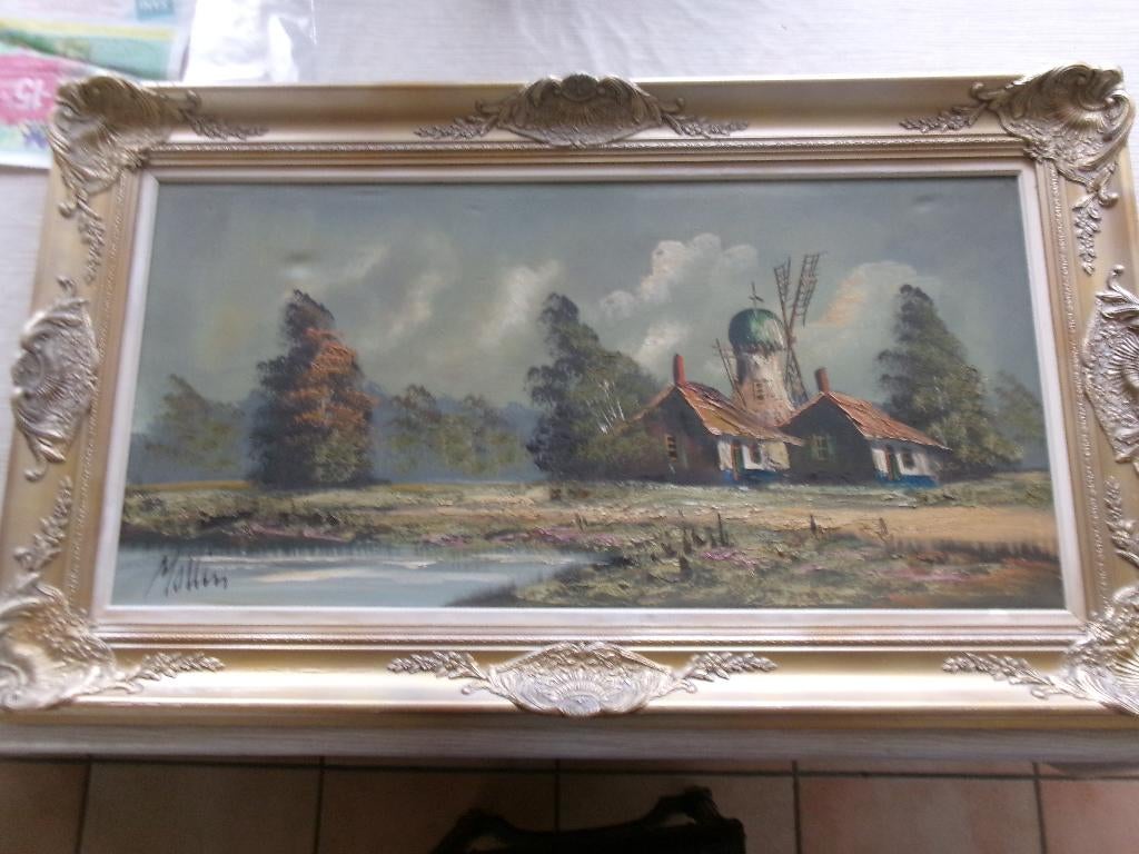 schilderij Mollin, Antiek en Kunst, Ophalen