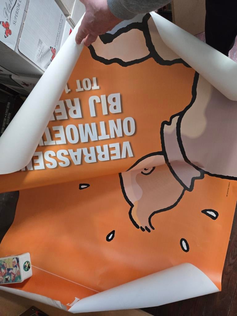Poster Tintin grand modèle 1m20, Enlèvement, Neuf, Herge