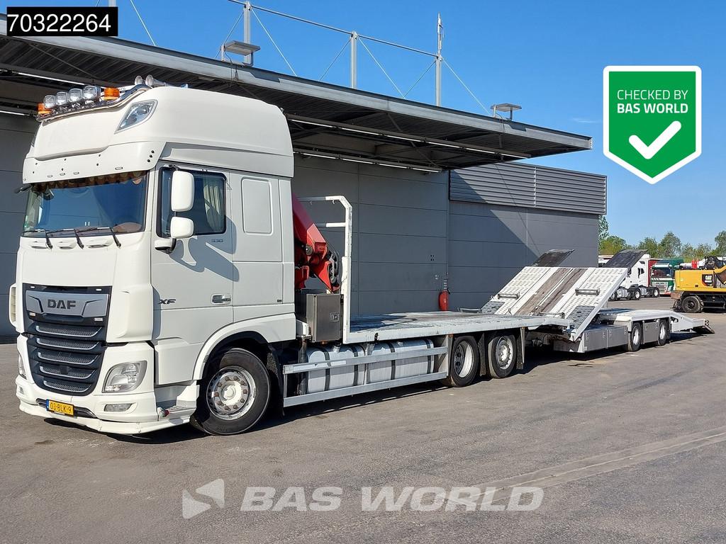 DAF XF XF 530 6X2 NL-Combi HMF 1120 K-RC Kran Crane Transpor, Autos, Camions, Cuir, Achat, Entreprise, Diesel