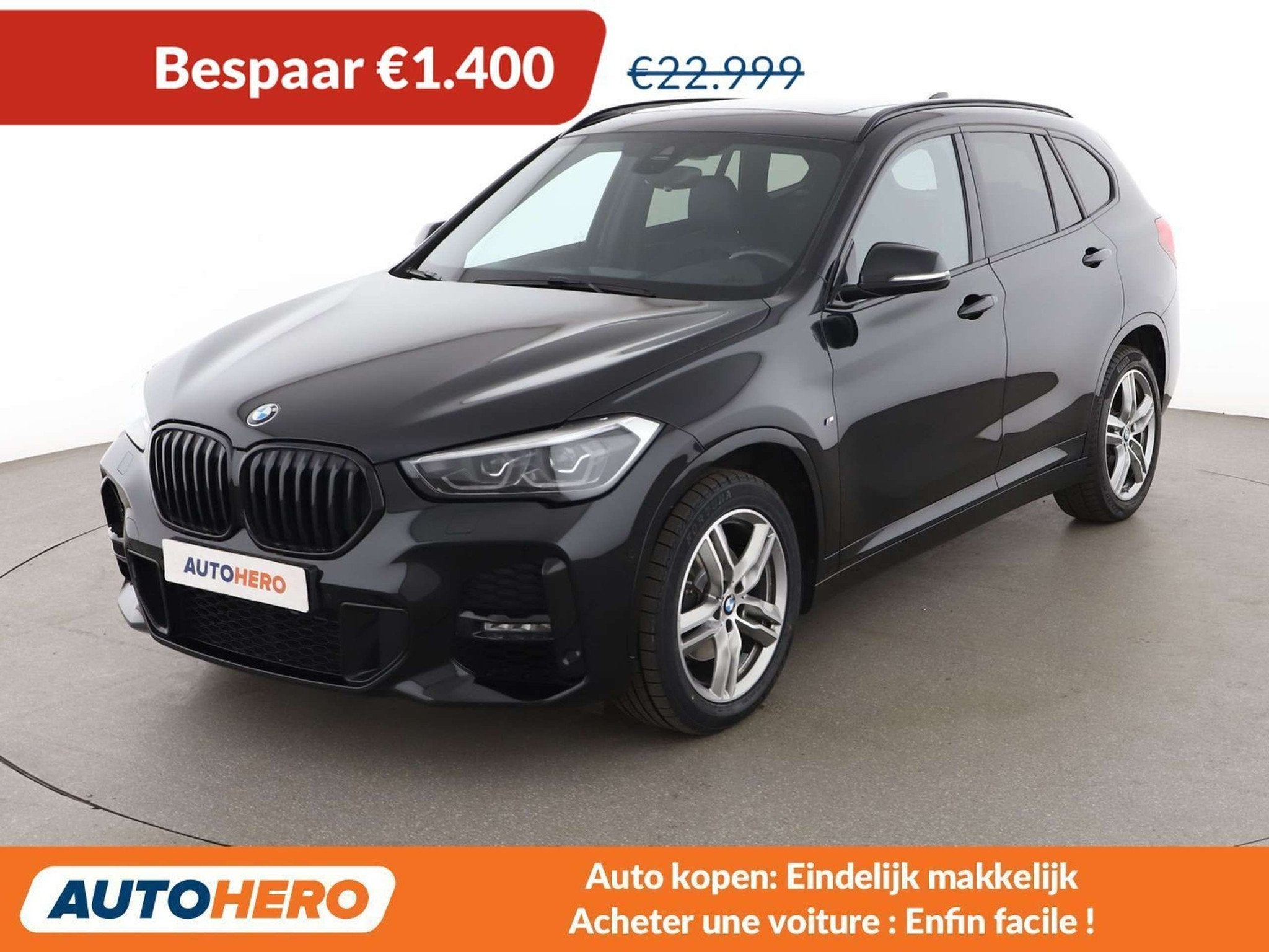 BMW X1 sDrive 18i M Sport (bj 2020, automaat), Auto's, Gebruikt, Lichtsensor, 1505 kg, Zwart