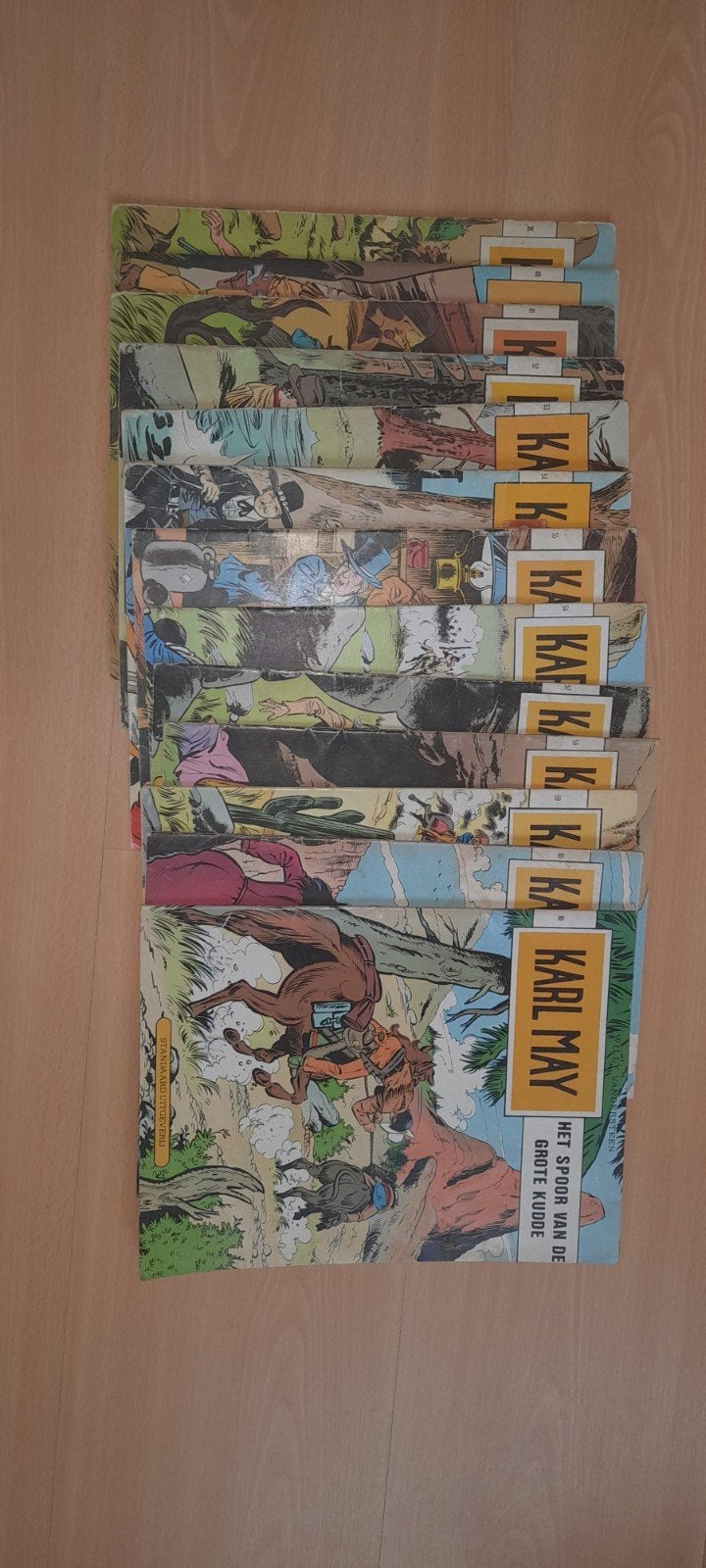 lot van 13 strips Karl May (eerste druk), Boeken, Meerdere stripboeken, Ophalen, Gelezen, Willy vandersteen