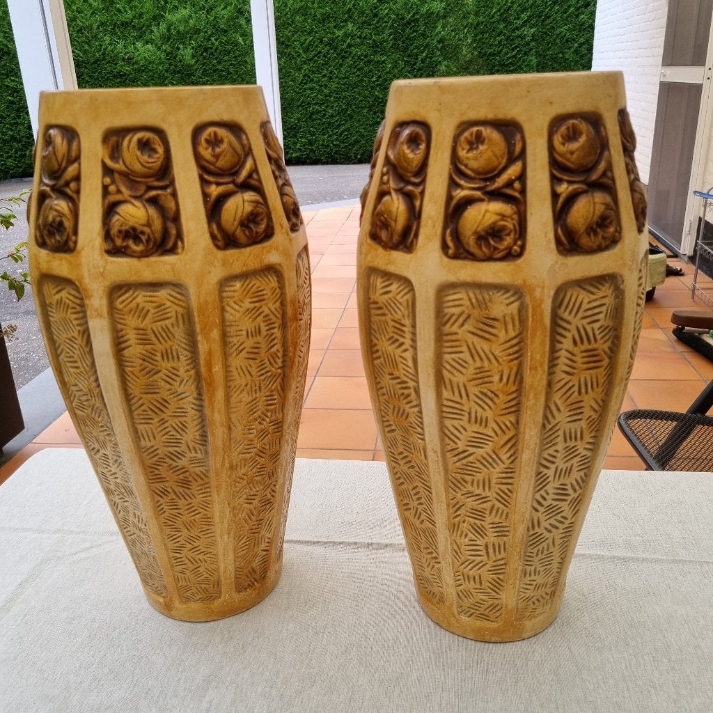 2 vases vintage en céramique, Enlèvement