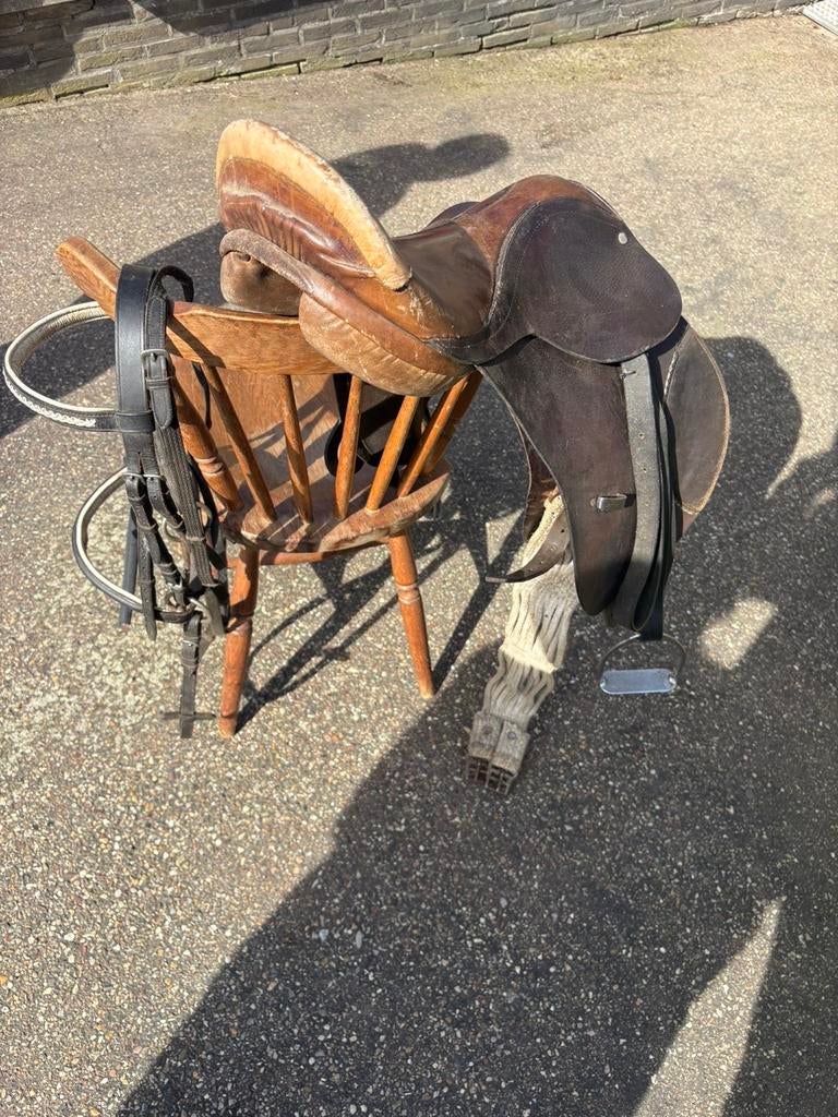 Zadel en kopstuk pony, Dieren en Toebehoren, Gebruikt, Pony