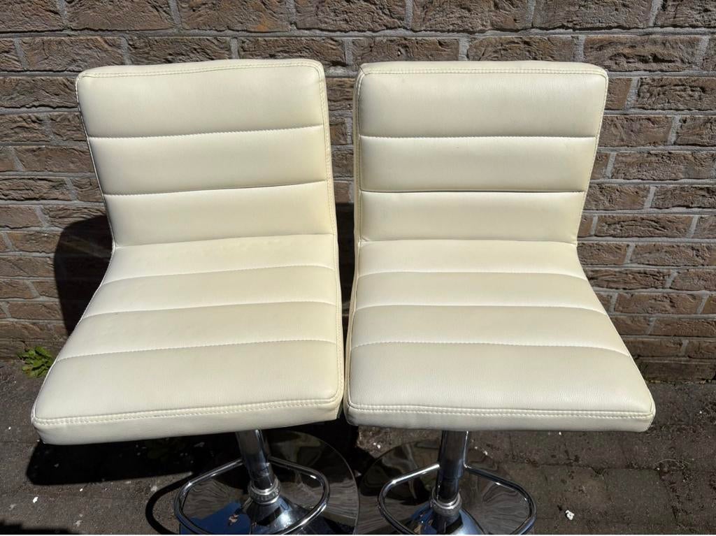 Tabourets de bar blancs, Enlèvement, Utilisé, Blanc