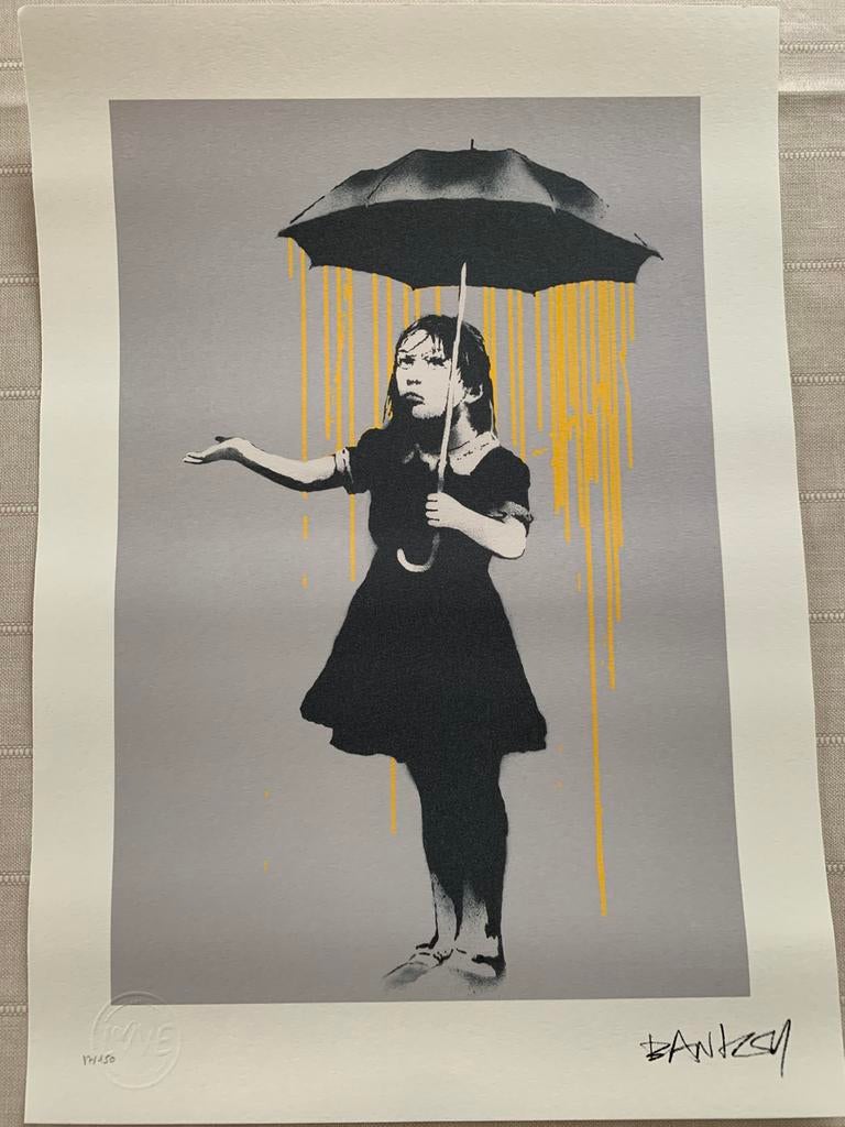 Banksy Offsetdruk op getextureerd kunstpapier, Enlèvement