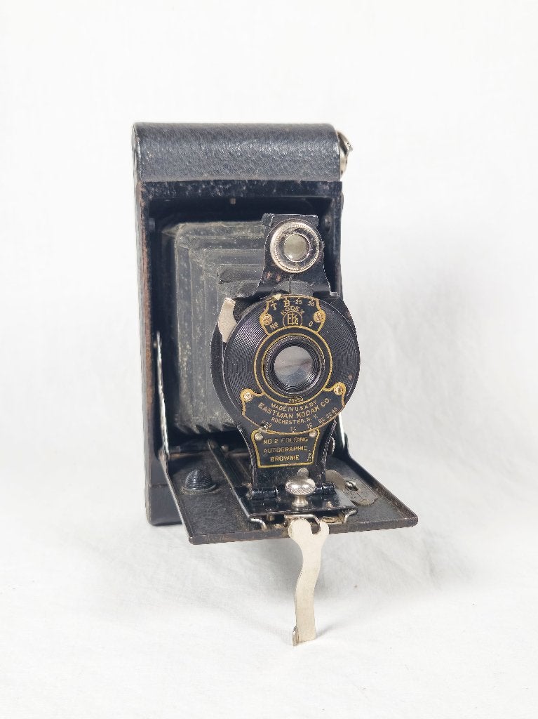 Eastman Kodak No. 2 Folding Autographic Brownie Balgcamera, Enlèvement, Avant 1940, Appareils photo