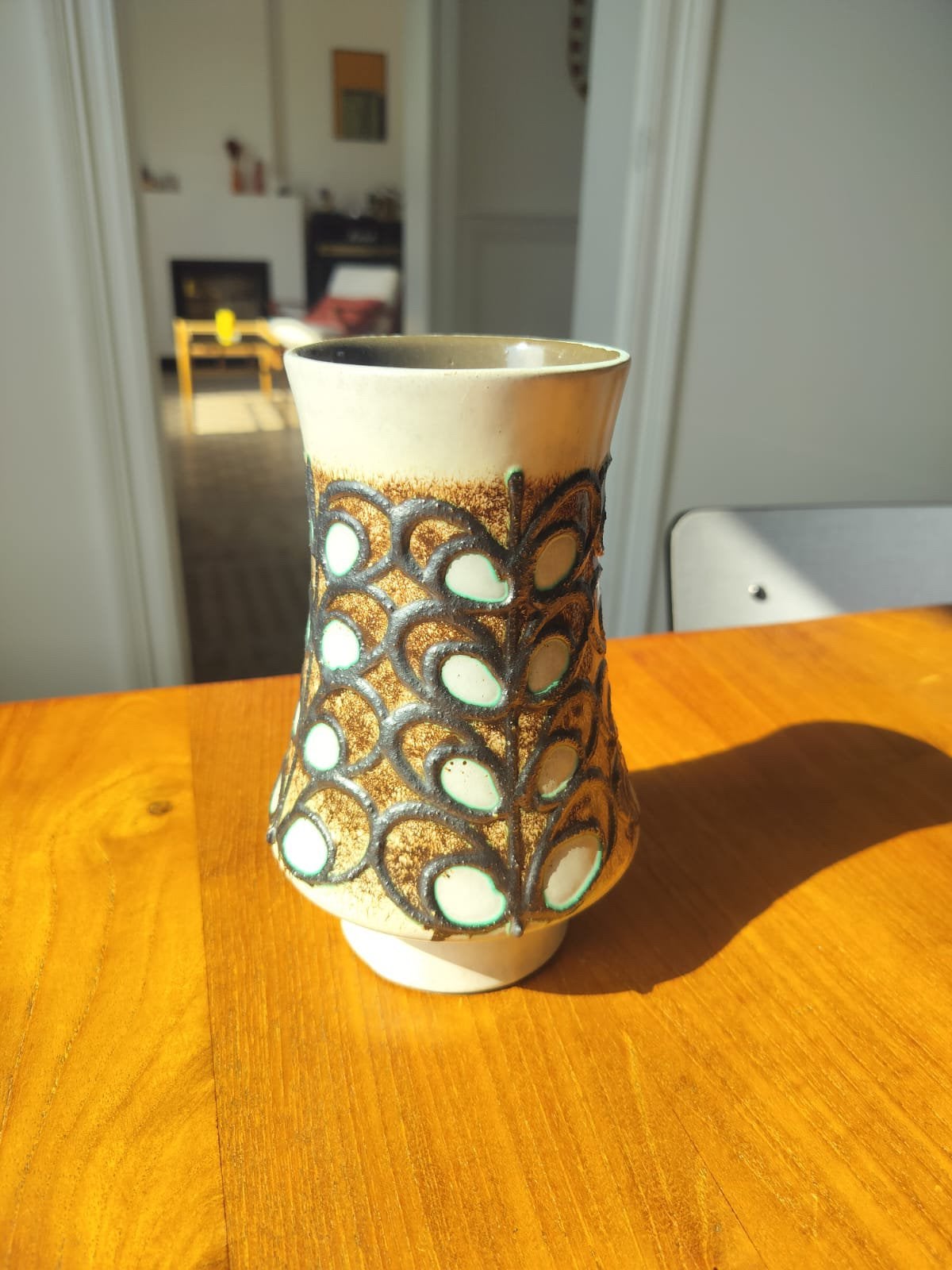 Vintage Strehla vaas • Jaren 60/70 DDR Keramiek, Antiek en Kunst, Ophalen of Verzenden