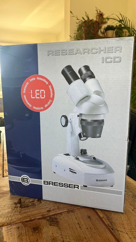 Microscope Binoculaire  Bresser Researcher ICD Led, Enlèvement, Neuf