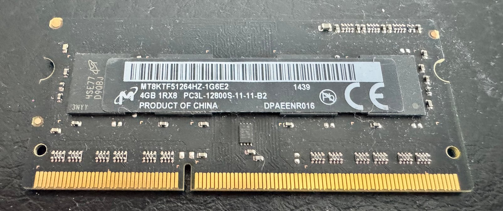 Micron 4GB SO-DIMM Mac 1RX8 PC3L-12800S-11-11-B2, Enlèvement ou Envoi, Comme neuf