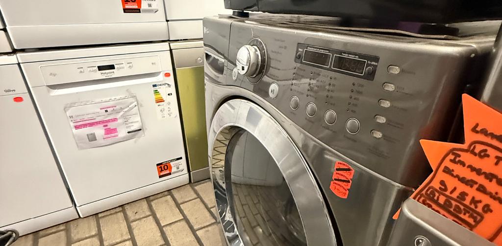 17kg Lave linge séchant LG Direct Drive/vapeur/Connecté, Enlèvement, Comme neuf, Séchoir à linge