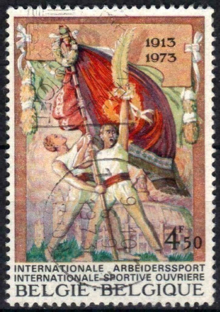 Belgique 1973 - Yvert 1666/OBP 1674 - Sport ouvrier (ST), Timbres & Monnaies, Envoi, Affranchi, Oblitéré, Sport