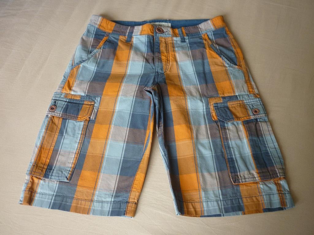Geruite Cargo Bermuda JBC, Enlèvement ou Envoi, Comme neuf, Bleu, Taille 48/50 (M)