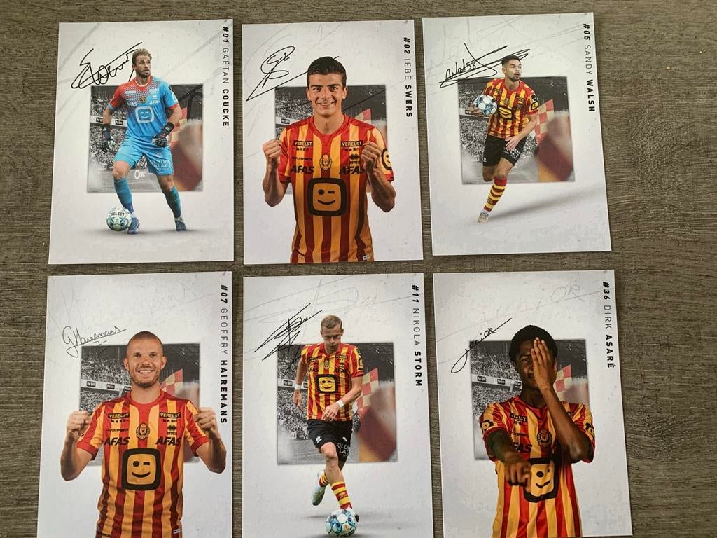 6 Malinois KV Mechelen voetbal kaarten, Ophalen, Nieuw