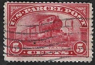 1 Postzegel Posttrein USA 1912, Timbres & Monnaies, Timbres | Amérique, Enlèvement ou Envoi, Affranchi, Amérique du Nord