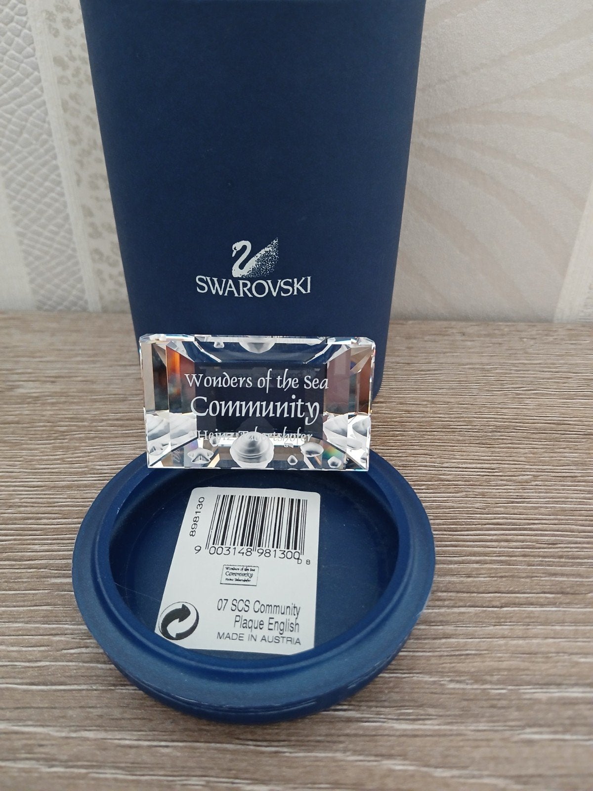 Swarovski titielplaquette " Community ", Verzamelen, Ophalen, Nieuw