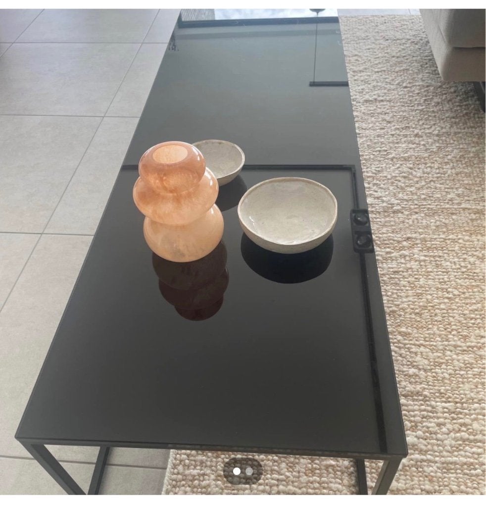 Salontafel, Huis en Inrichting, Ophalen, Minder dan 50 cm, Zo goed als nieuw, Glas