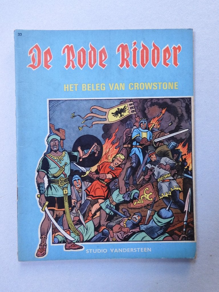 De rode ridder 33 - Het beleg van Crowstone - 1e druk 1967, Gelezen, Willy Vandersteen, Eén stripboek, Ophalen of Verzenden